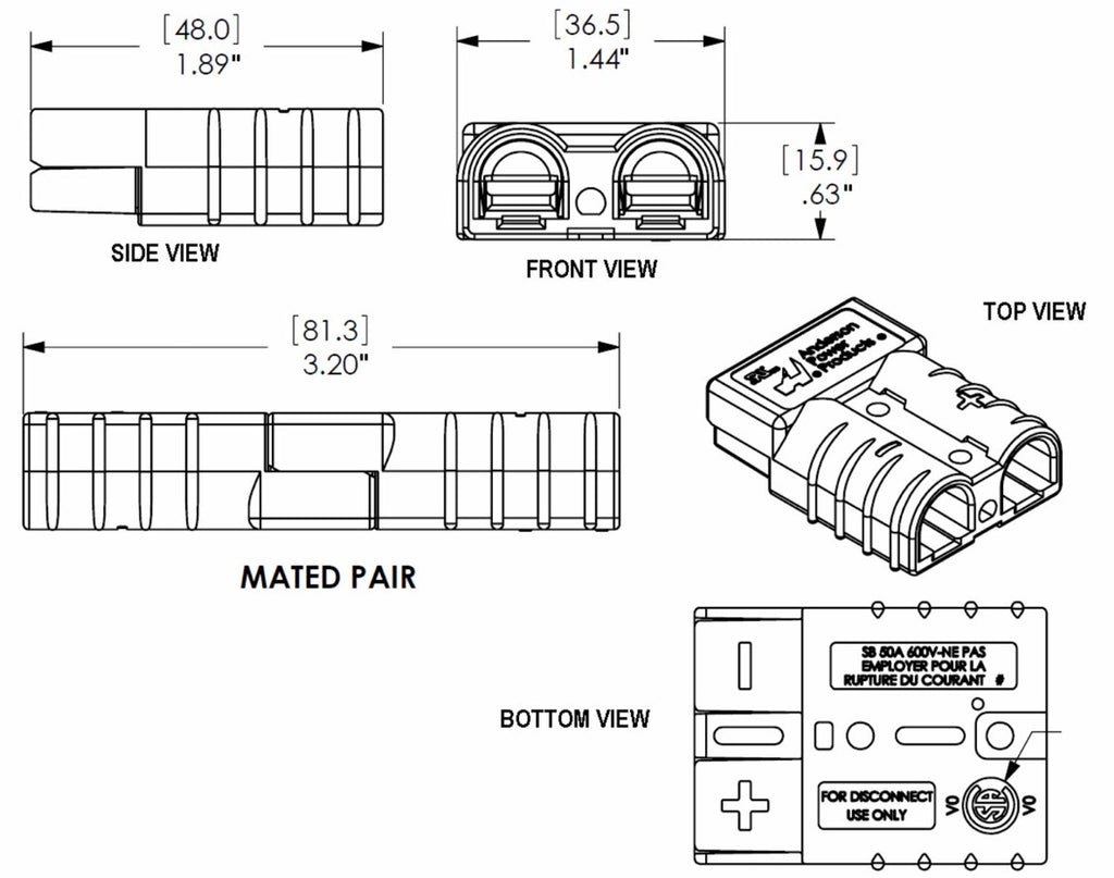 Quick Connect Anderson Connectors