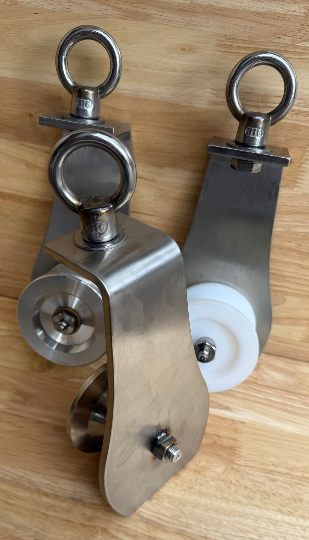3” Stainless Steel Skiff Block w/ Eye Bolt