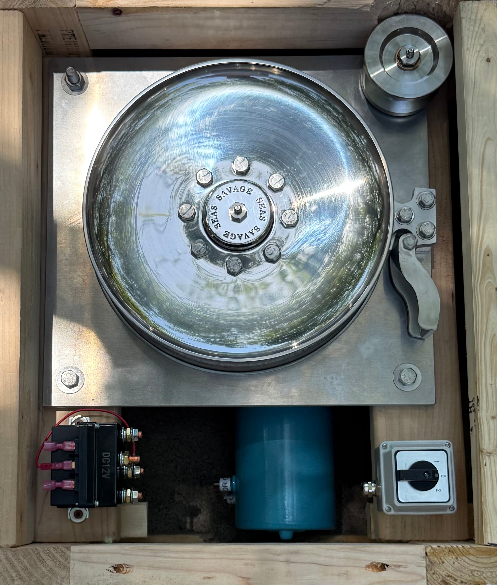 12" Class3 Electric Pot Hauler w/ Stainless Steel Discs, Aluminum Backplate