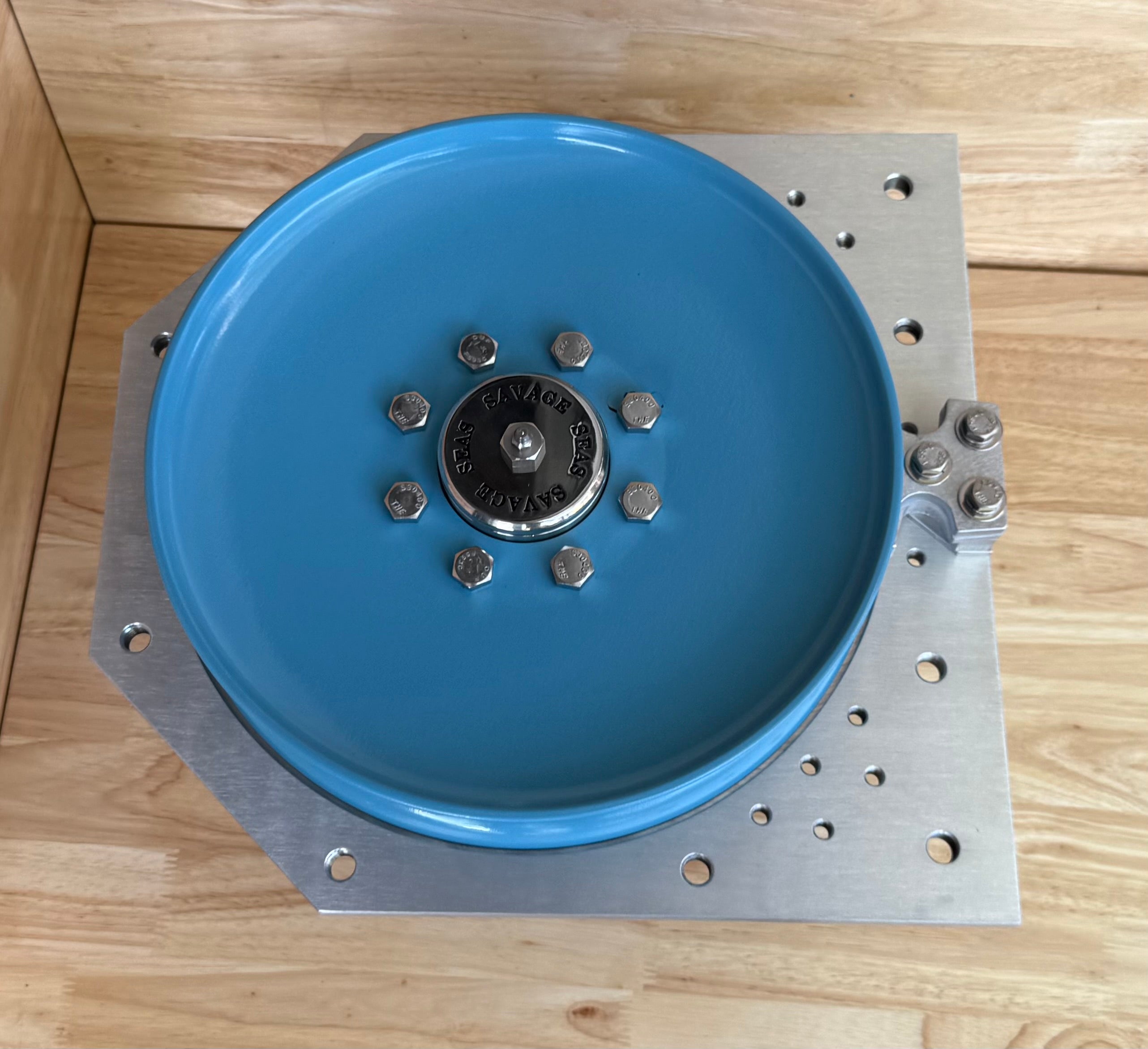 12” Hydraulic Pot Hauler w/ Painted Steel Discs, Aluminum Backplate