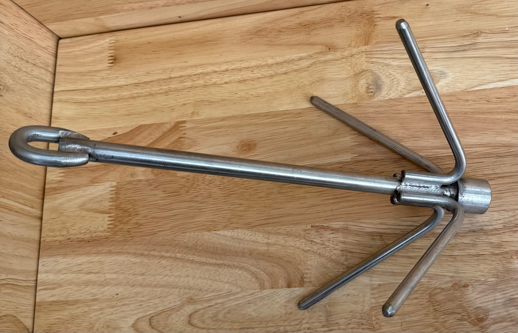 Stainless Steel Grapnel Throw Hook W/ Weighted Head