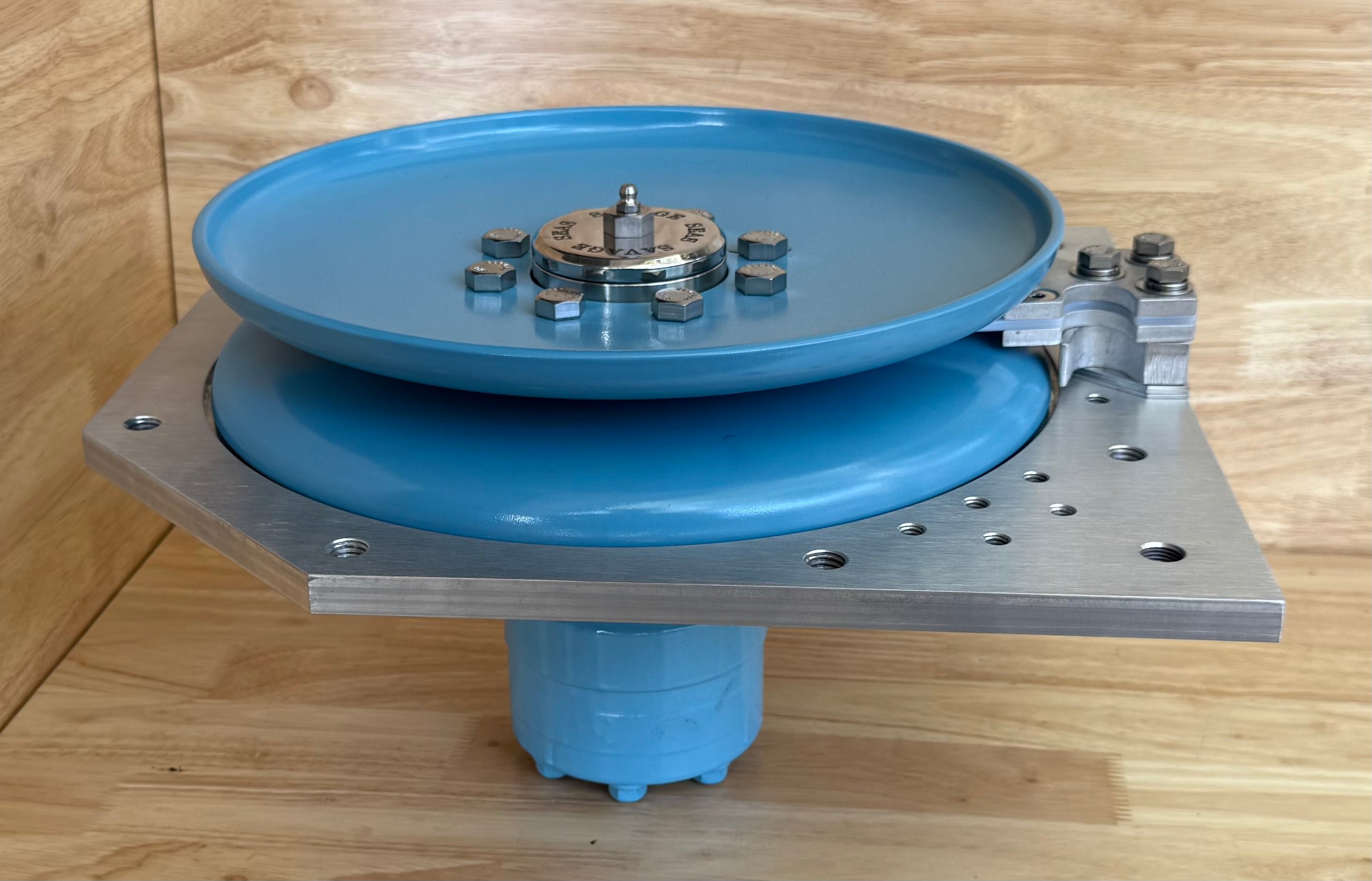 12” Hydraulic Pot Hauler w/ Painted Steel Discs, Aluminum Backplate