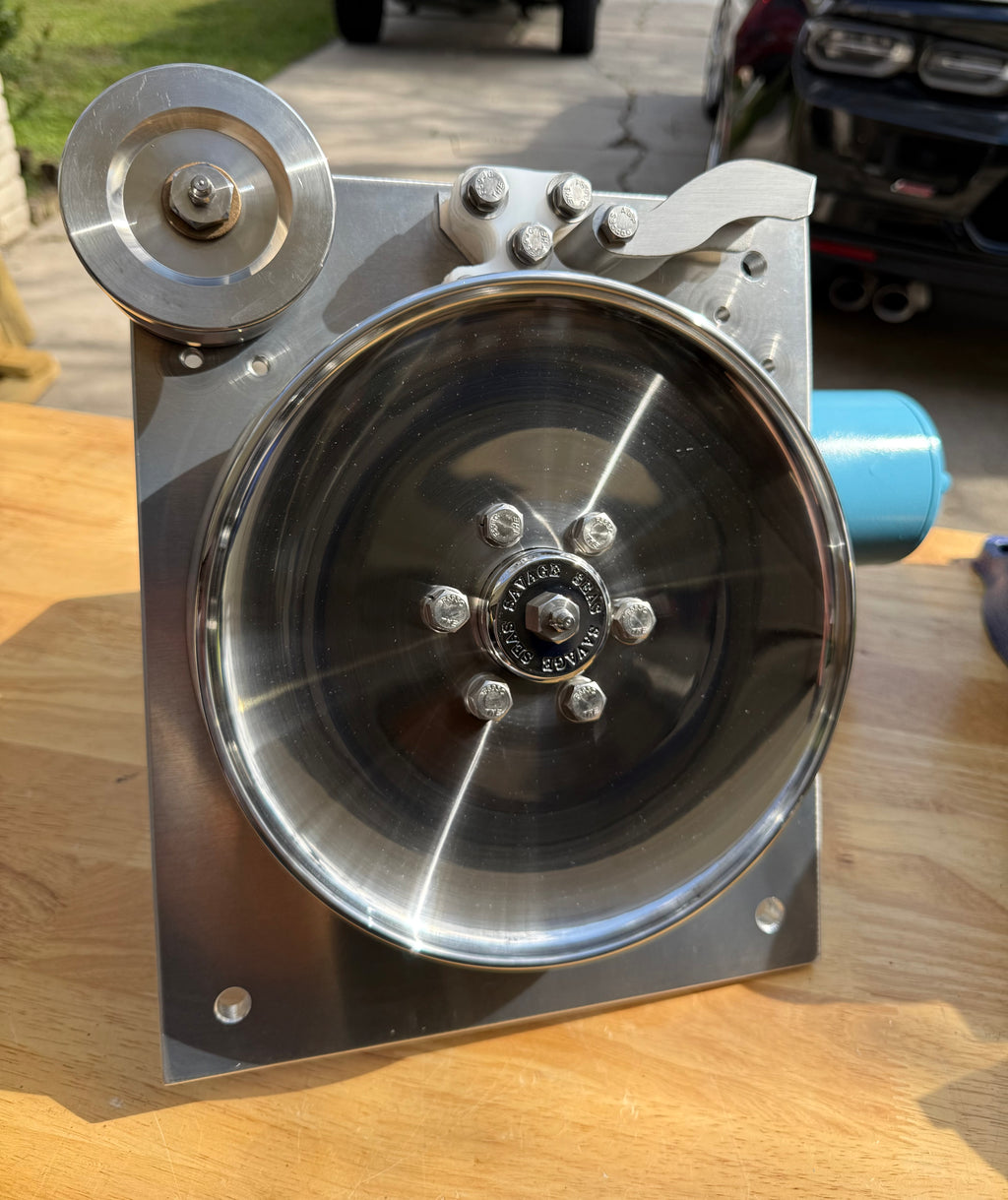 10" Class3 Electric Pot Hauler w/ Stainless Steel Discs, Aluminum Backplate