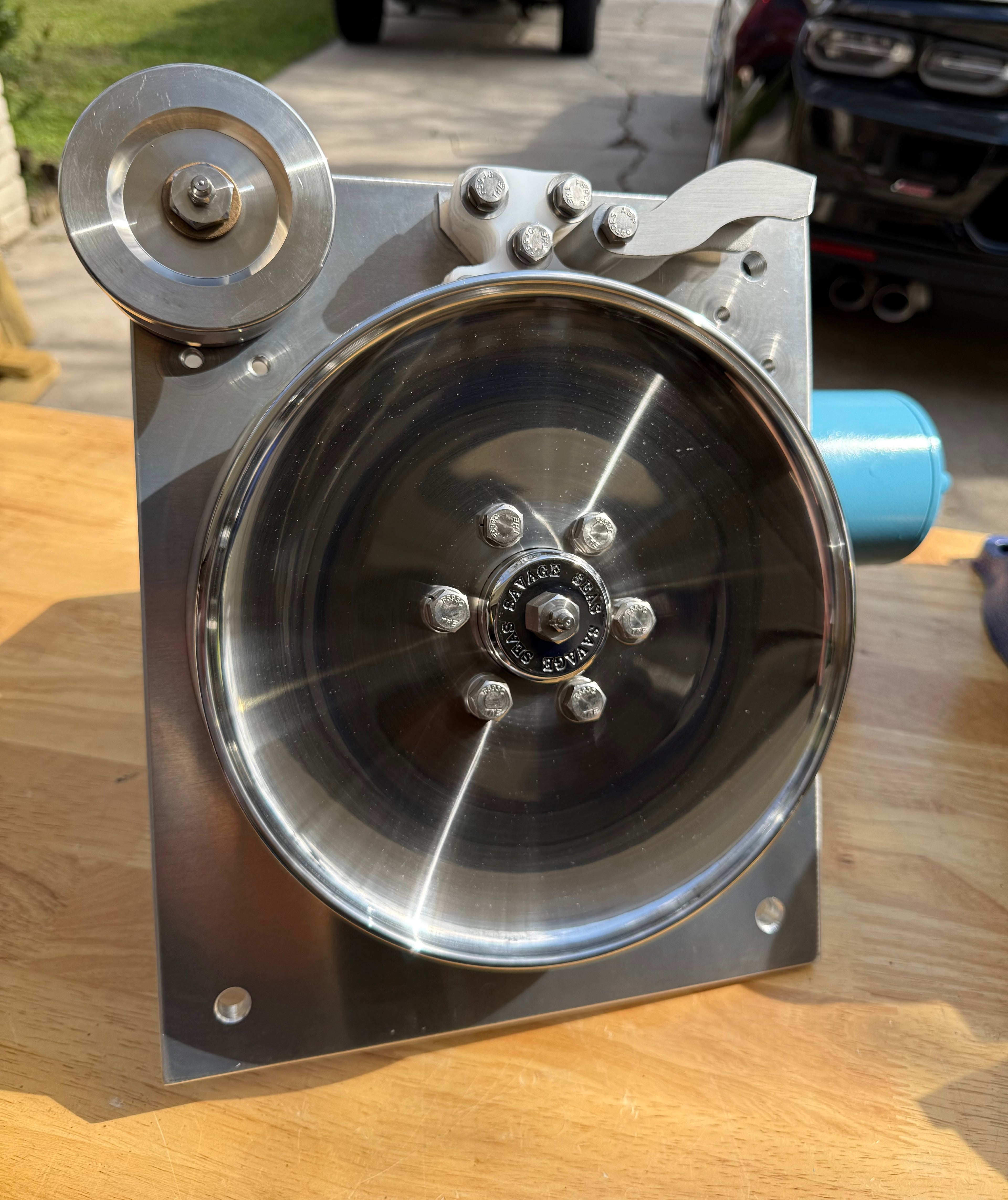 10" Class3 Electric Pot Hauler w/ Stainless Steel Discs, Aluminum Backplate