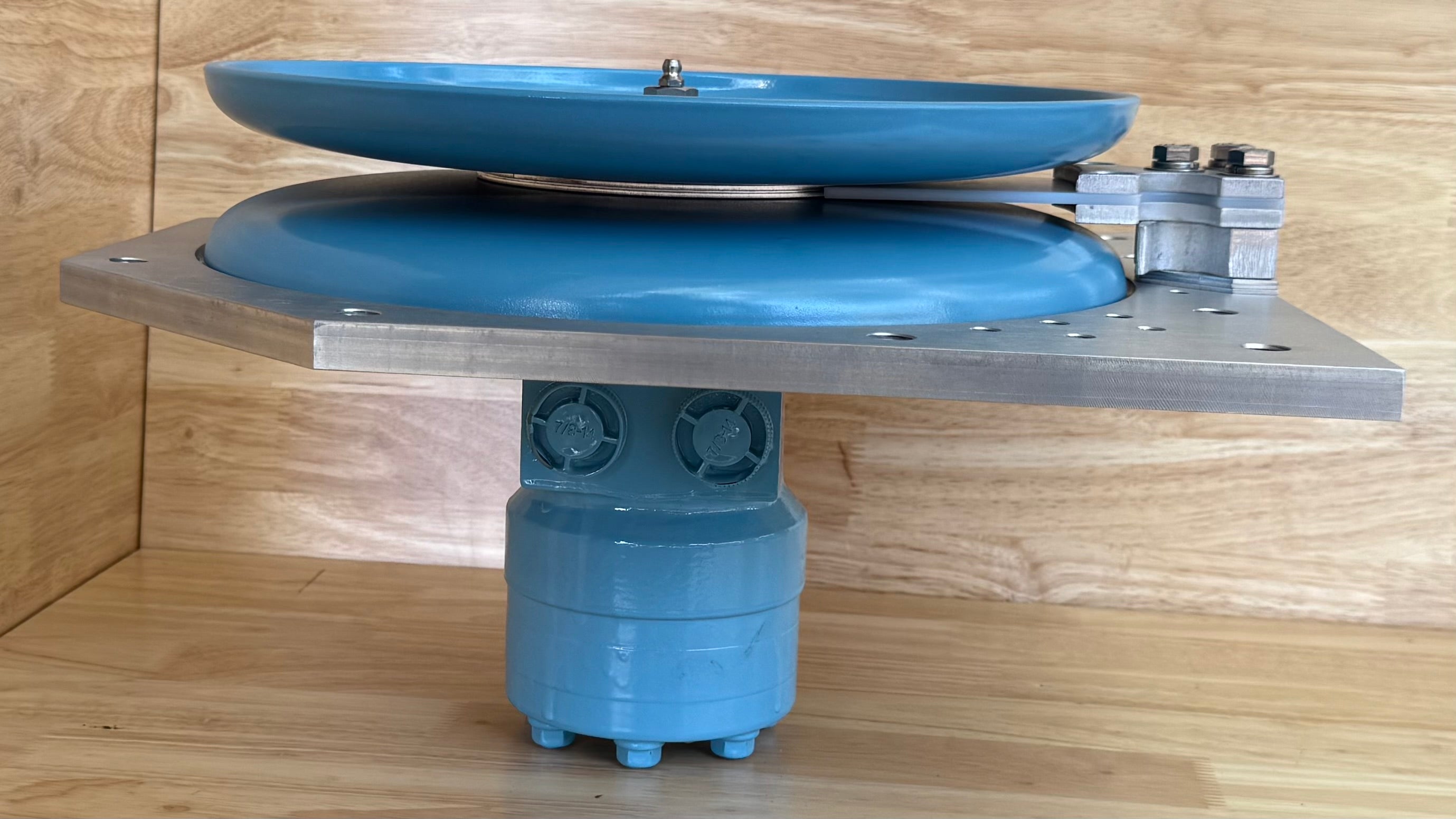 12” Hydraulic Pot Hauler w/ Painted Steel Discs, Aluminum Backplate