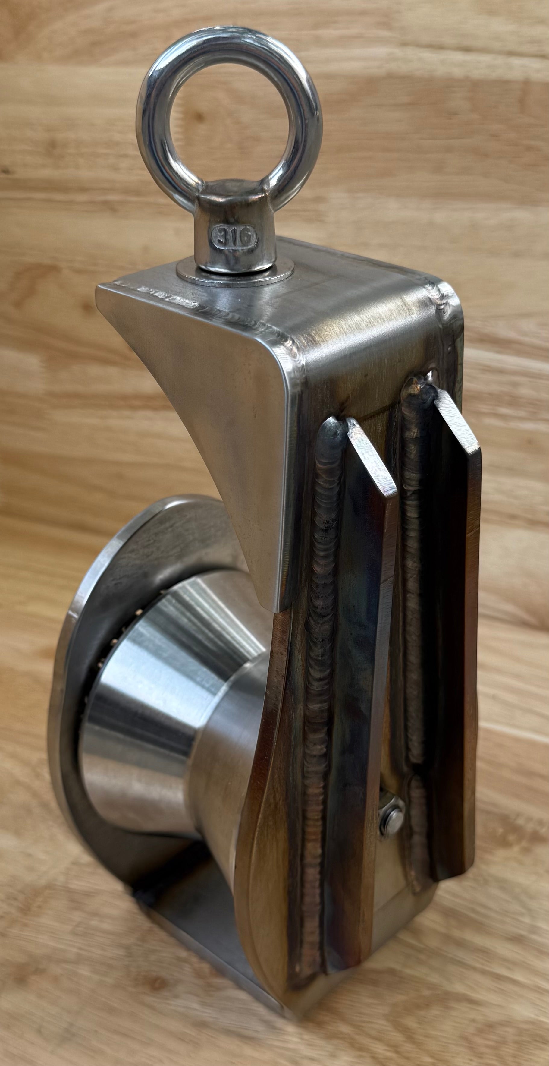 4” Hi-Lip Stainless Steel Block w/ Eye Bolt