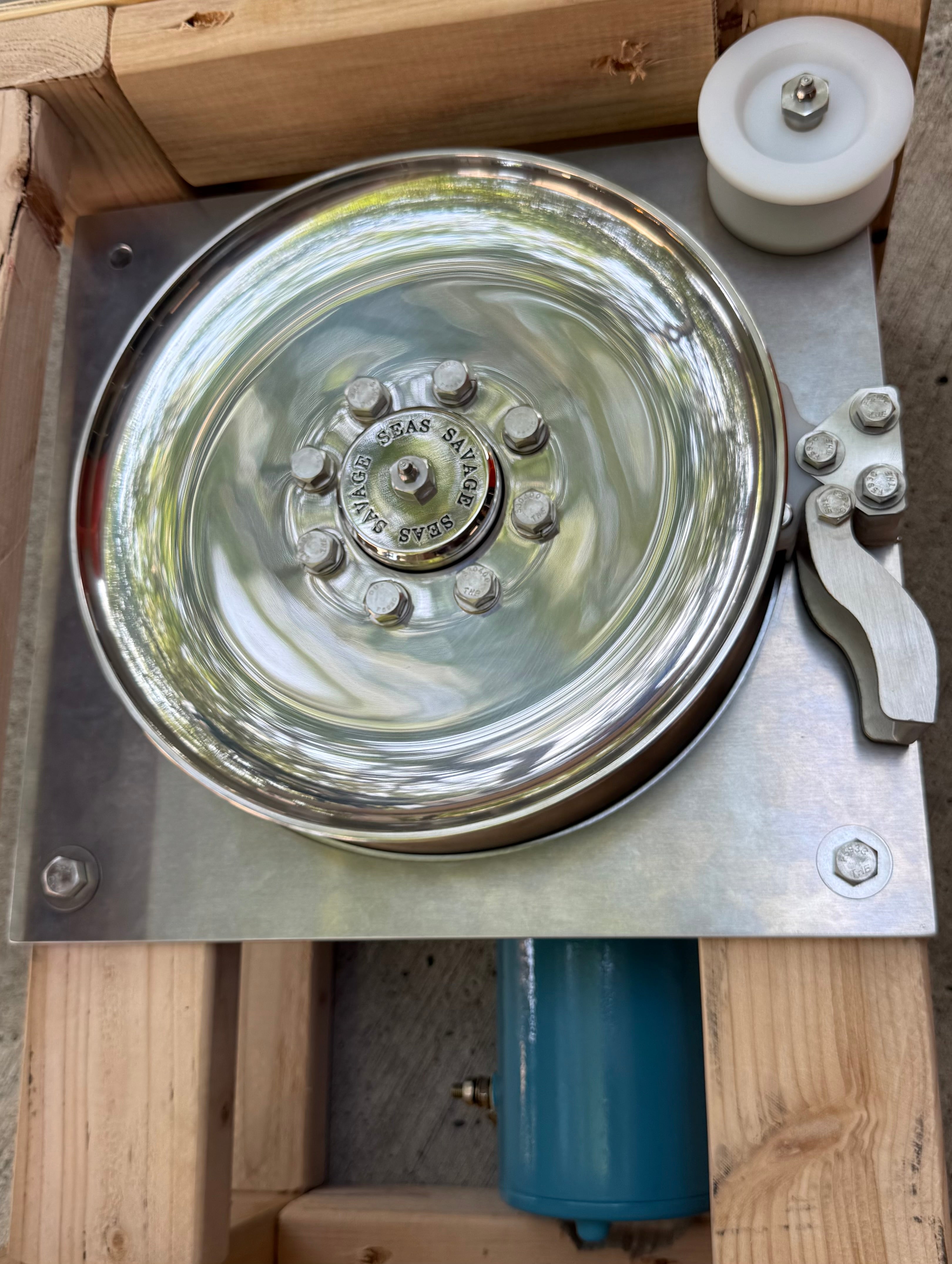 12" Class3 Electric Pot Hauler w/ Stainless Steel Discs, Aluminum Backplate