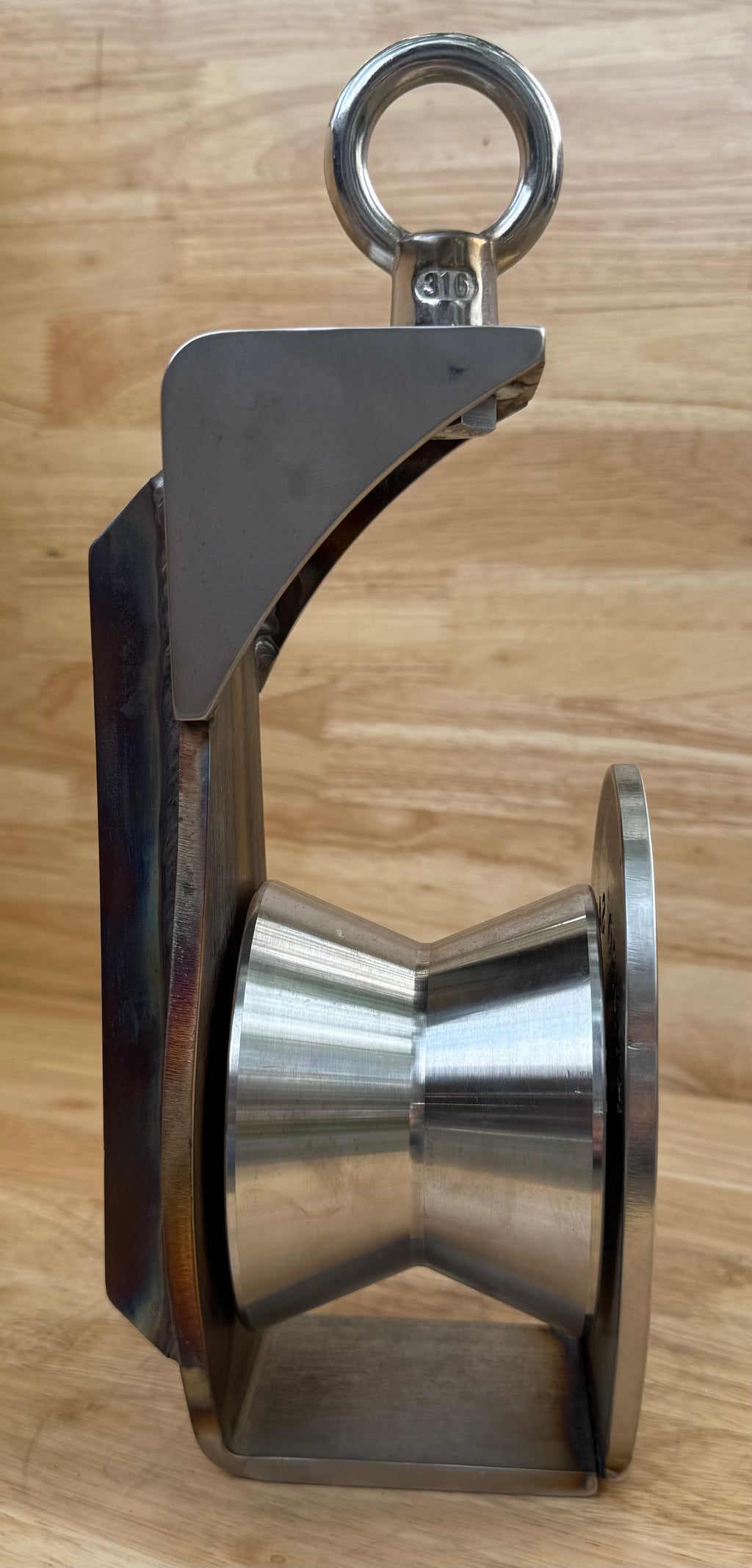 4” Hi-Lip Stainless Steel Block w/ Eye Bolt