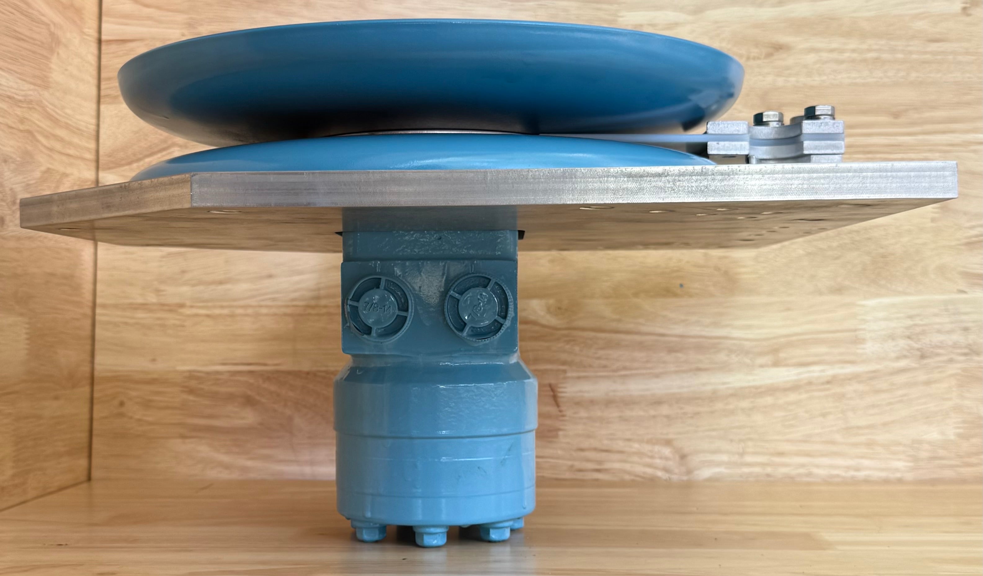 12” Hydraulic Pot Hauler w/ Painted Steel Discs, Aluminum Backplate