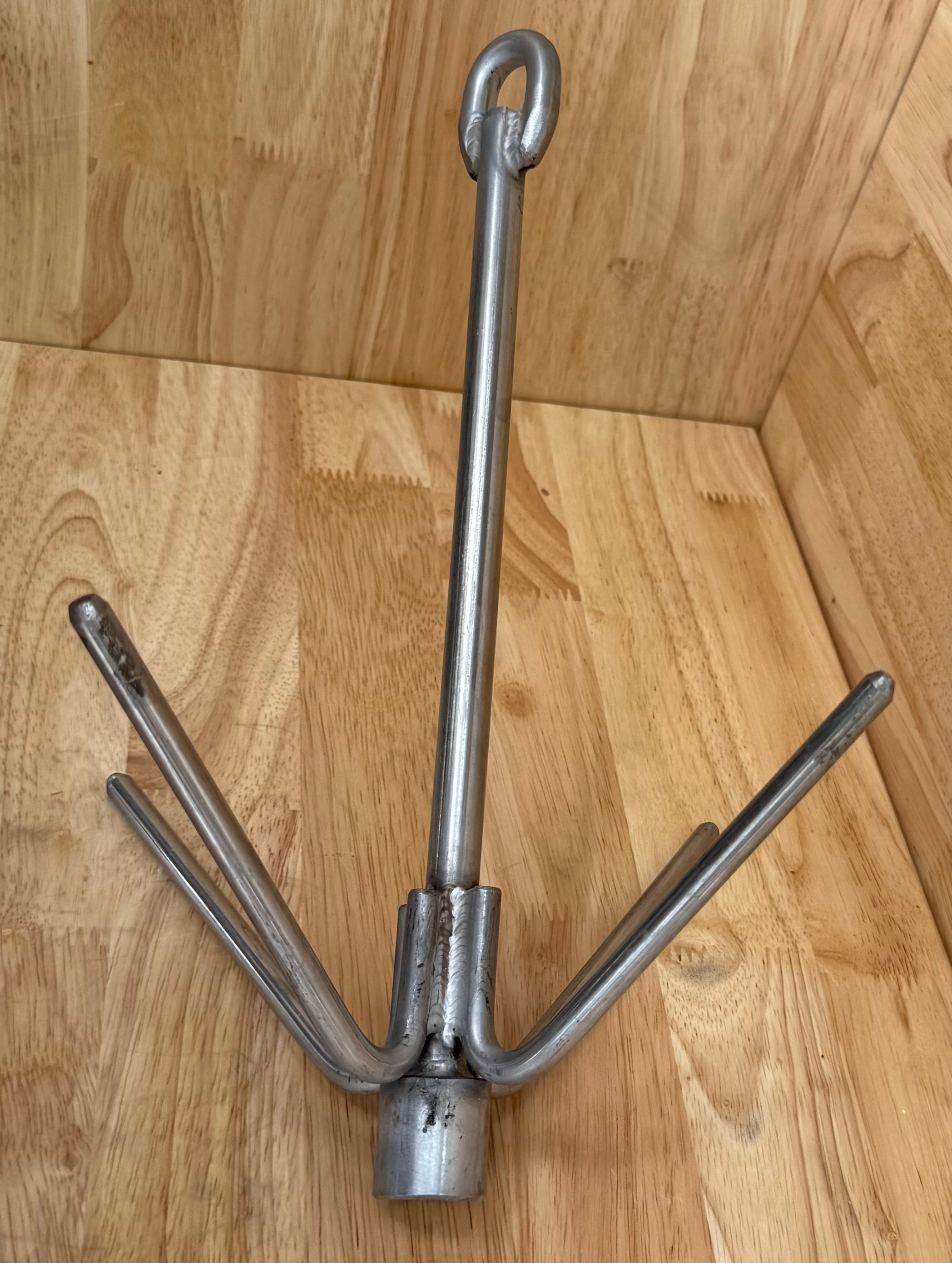 Stainless Steel Grapnel Throw Hook W/ Weighted Head