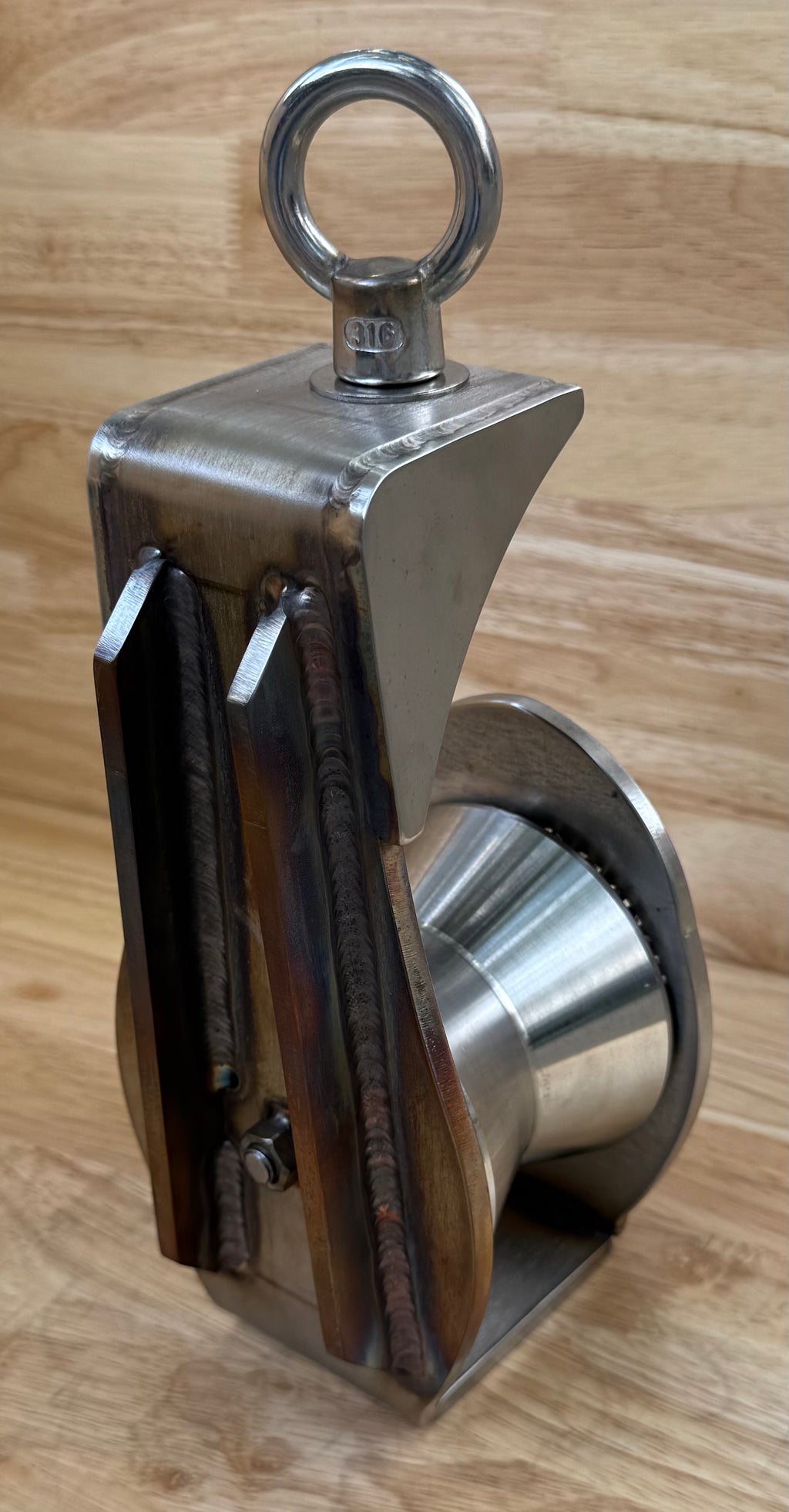 4” Hi-Lip Stainless Steel Block w/ Eye Bolt