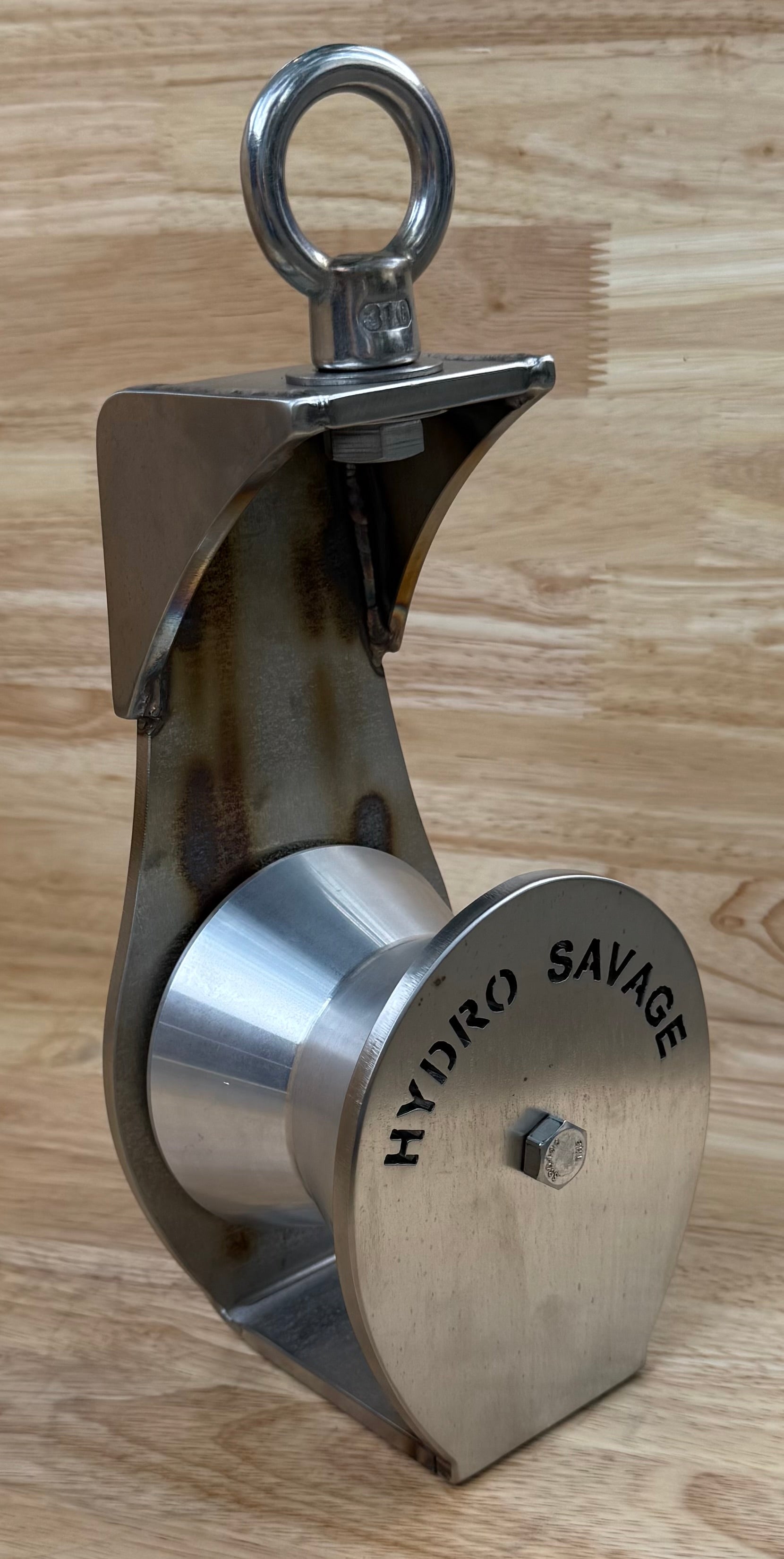4” Lo-Lip Stainless Steel Block w/ Eye Bolt