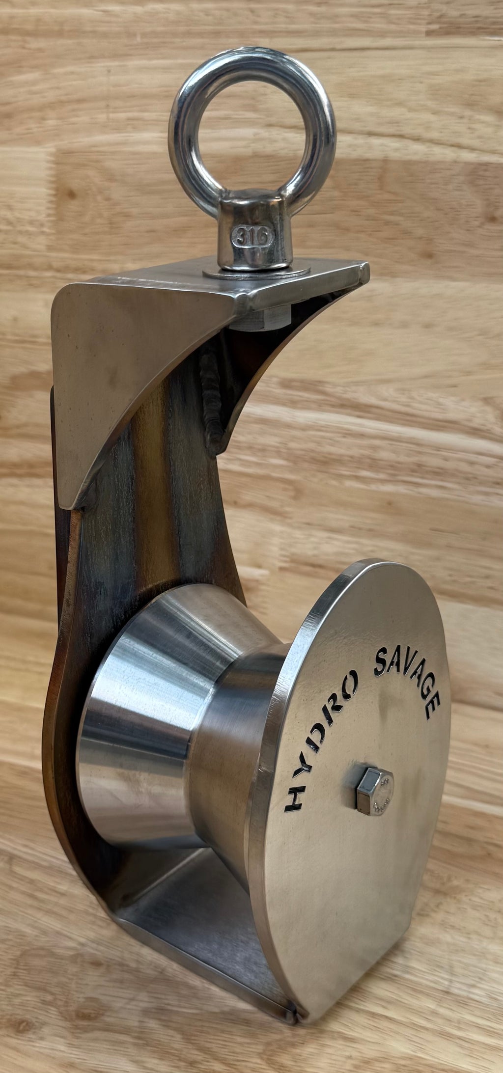 4” Hi-Lip Stainless Steel Block w/ Eye Bolt
